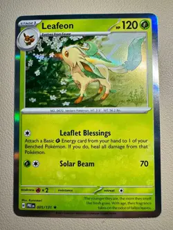 Pokemon - Leafeon - 005/131 - Holo Rare - Prismatic Evolutions - NM/M - Image 1