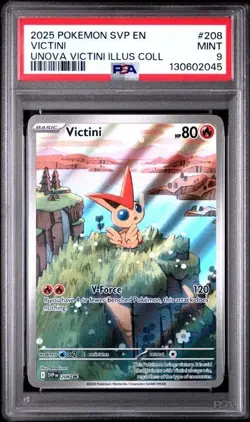 2025 POKEMON SVP VICTINI ILLUSTRATION PROMO 208 VICTINI - PSA 9 - MINT - Image 1