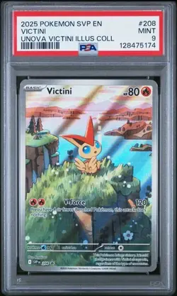 2025 POKEMON SVP VICTINI ILLUSTRATION PROMO 208 VICTINI - PSA 9 - MINT - Image 5