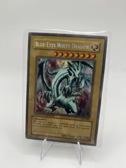 Yu-Gi-Oh! Blue-Eyes White Dragon BPT-003 2002 Secret Rare Holo Card - Image 1