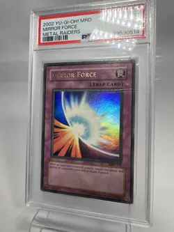 Yugioh Metal Raiders MRD-138 Mirror Force Ultra Rare Faded Wavy Print PSA 5 - Image 3
