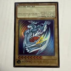 Yu-Gi-Oh Blue-Eyes White Dragon LCKC-EN001 Ultra Rare Mint Condition - Image 3