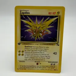 Pokemon Zapdos 30/62 DE 1. Edition Non Holo Rare Fossil 1999 - Image 1