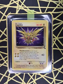 🔥 Zapdos 30/62 🔥 Original Non Holo Rare Fossil Set Pokemon Card WOTC 1999 TCG - Image 1