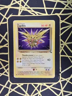 🔥 Zapdos 30/62 🔥 Original Non Holo Rare Fossil Set Pokemon Card WOTC 1999 TCG - Image 2