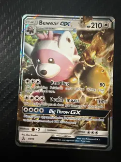Pokemon TCG Black Star Promo SM34 Bewear GX Ultra Rare Card NM Condition - Image 1