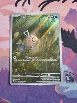 Pokemon TCG Card Feebas 198/191 SV8 Surging Sparks Illustration Rare - NM - Image 1