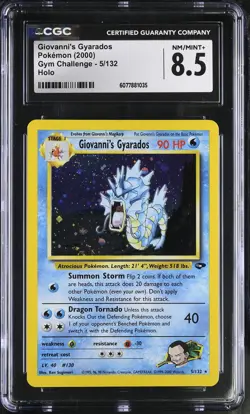CGC 8.5 Giovanni's Gyarados 2000 Gym Challenge 5/132 Holo Pokemon Card - Image 1