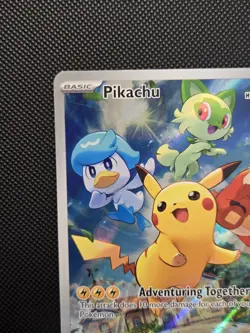 NM Pikachu 027 Sv: Scarlet & Violet Promo Pokemon Card Holo Full Art Ultra Rare - Image 2