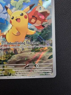 NM Pikachu 027 Sv: Scarlet & Violet Promo Pokemon Card Holo Full Art Ultra Rare - Image 4