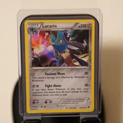 LUCARIO 63/124 RARE HOLO TCG: XY FATES COLLIDE POKEMON CARD - Image 3