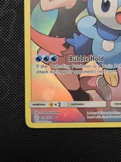 NM Pokemon TCG Piplup Holo Secret Rare Card Sun & Moon Cosmic Eclipse 239/236 - Image 5