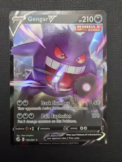 Pokemon TCG Fusion Strike Gengar v Holo Ultra Rare Card 156/264 NM/Mint - Image 1