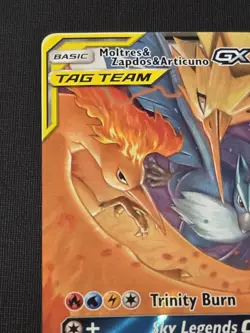 NM Pokemon Card - Moltres & Zapdos & Articuno GX Hidden Fates 44/68 Ultra Rare - Image 2