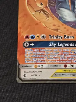 NM Pokemon Card - Moltres & Zapdos & Articuno GX Hidden Fates 44/68 Ultra Rare - Image 5
