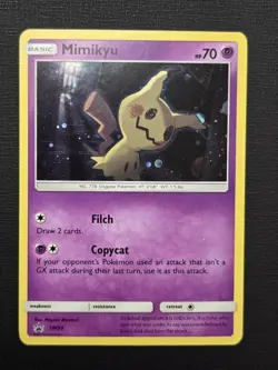 Mimikyu SM99 Black Star Promo Holo NM Pokemon Card English - Image 1