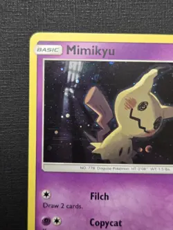 Mimikyu SM99 Black Star Promo Holo NM Pokemon Card English - Image 2