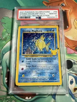 Pokemon Shining Magikarp Holo Celebrations Classic Collection 66/64 PSA 10 - Image 1