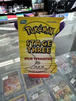 Pokemon Tyranitar 18/18 Johto League Champions Embossed Die Cut TOPPS CARD NM - Image 2