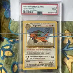 1999 POKEMON GAME MOVIE PROMO #5 DRAGONITE PSA 9 - Image 2