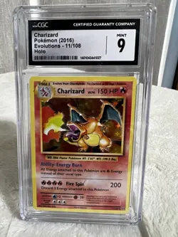 2016 Pokemon Charizard XY Evolutions Holo 11/108 Graded CGC 9 MINT - Image 1
