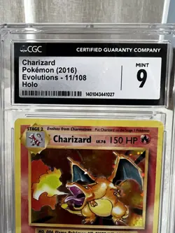 2016 Pokemon Charizard XY Evolutions Holo 11/108 Graded CGC 9 MINT - Image 3