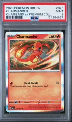 2023 Pokemon OBF en Charmander #26 From Charizard EX Premium Collection PSA 9 - Image 1
