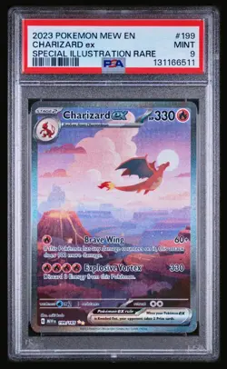 2023 Pokemon 151 Charizard EX #199 Special Illustration Rare PSA 9 MINT - Image 1