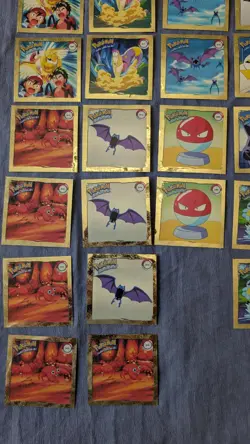 Vintage 1999 Pokemon Artbox Stickers Lot of 33 Gengar Squirtle Pickahu - Image 3