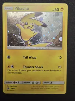 Pikachu Holo Swirl Pokemon Sun & Moon Black Star Promo #SM98 - Image 1
