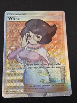 Pokemon Wicke 147/147 Burning Shadows Ultra Rare Full Art Holo MP - Image 1