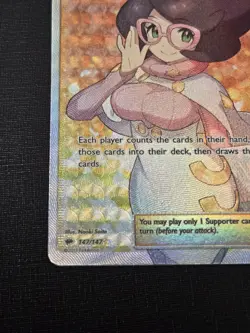 Pokemon Wicke 147/147 Burning Shadows Ultra Rare Full Art Holo MP - Image 5