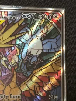Pokemon Moltres Zapdos & Articuno GX SM210 Stained Glass Promo Sealed - Image 3