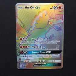 Pokemon Ho-Oh GX Full Art Secret Rainbow Rare Holo SM80 Promo Sun & Moon NM - Image 1