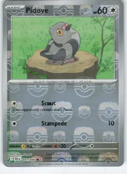 Pidove (Master Ball Pattern) 071/086 Common Holo SV: Black Bolt NM Pokemon - Image 1