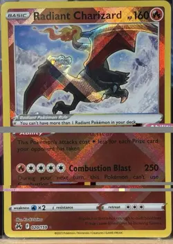 Pokemon - Radiant Charizard 020/159 - Crown Zenith Holo Rare - LP - Image 1
