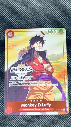 Monkey D Luffy Offline Regional 2024 Finalist P-001 One Piece Card English Promo - Image 1