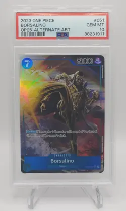 One Piece Borsalino OP05-051 SR Alt Art Awakening Of The New Era English PSA 10 - Image 1