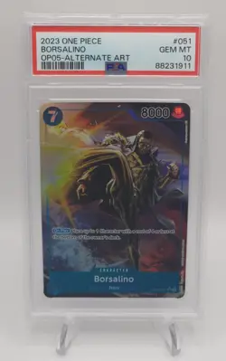 One Piece Borsalino OP05-051 SR Alt Art Awakening Of The New Era English PSA 10 - Image 2