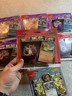 Pokemon TCG Ascended Heroes Tech Sticker Collection Bundle x 6 + 1x Larry 2 Pack - Image 3