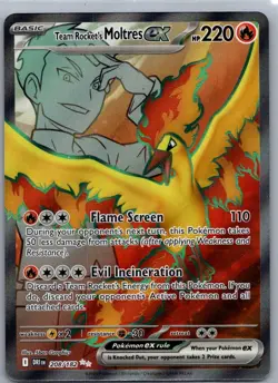 Team Rocket's Moltres ex Ultra Rare SV10: Destined Rivals 208/182 NM - Image 1