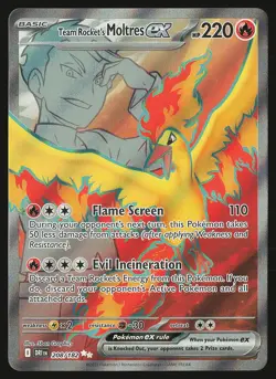 SV10: Destined Rivals Team Rocket's Moltres ex #208/182 Ultra Rare Pokemon Card - Image 1