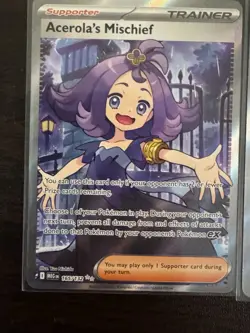 Pokemon Acerola's Mischief Ultra Rare ME01: Mega Evolution 165/132 NM - Image 1