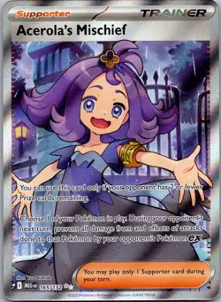 Pokemon TCG Acerola's Mischief Ultra Rare ME01: Mega Evolution 165/132 NM - Image 1