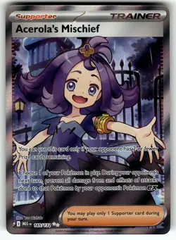 Acerola's Mischief - 165/132 ME01: Mega Evolution NM Pokemon Card TCG - Image 1