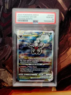 Pokemon TCG Darkrai VSTAR GG50/GG70 Crown Zenith SWSH PSA 10 - Image 1
