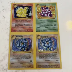 Pokemon Base Set Card Holo Uncut Cropped Sheet (See Description) - Image 1