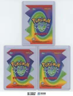 2000 Topps Pokemon Evolutions Die-Cut Embossed (Lot of 3 Cards) Gastly... - Image 2