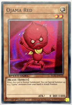 SGX1-ENC10 Ojama Red - Common 1st Edition Near Mint YuGiOh Card - Image 1