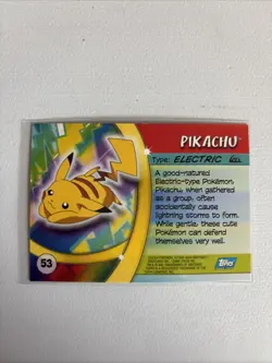 Pikachu #53 Pokemon Advanced Challenge Topps Card Non-Foil 2004 Lightly Played - Image 2